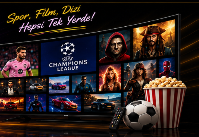 Spor, film ve dizi içerik ekranı